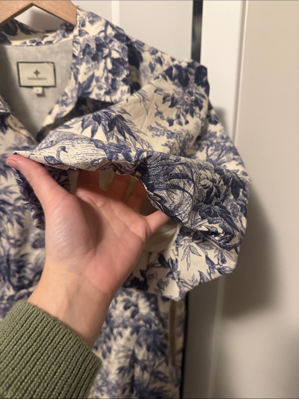Tuckernuck Blue and Cream Toile Shirt Dress - Picture 6 of 8